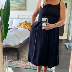 Black midi dress